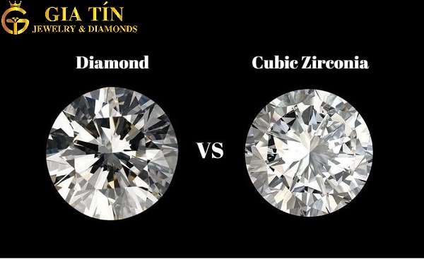 đá cubic zirconia và kim cương
