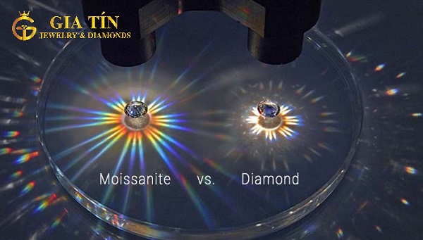 So sánh đá Moissanite và kim cương