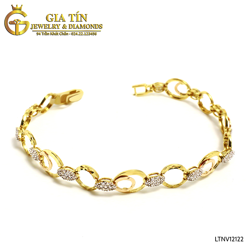 Lắc Tay Nữ Vàng 18K Bi Tròn Ltnu021 - Gia Tín Jewelry & Diamonds
